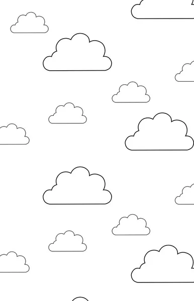 云线艺术图标。在白色背景上隔离的艺术插图 — 图库照片