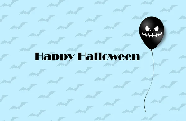 Banner Halloween con Palloncini Fantasma di Halloween. Palloncini spaventosi. Illustrazione. Modello: — Foto Stock