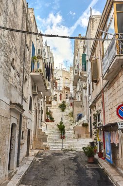Eski şehir Ostuni, Bari, İtalya Harika mimarisi.