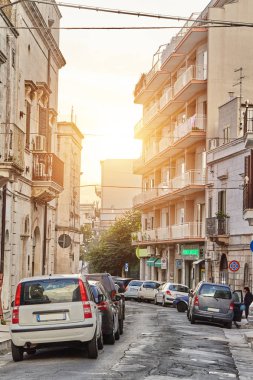 Eski şehir Ostuni, Bari, İtalya Harika mimarisi.