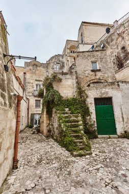 Matera antik kentinin nefes kesen manzarası, Güney İtalya.