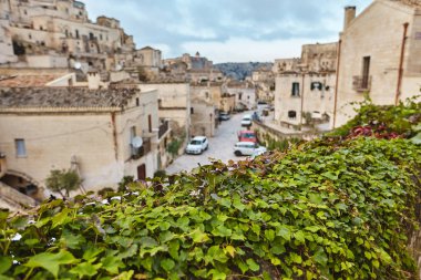 Matera antik kentinin nefes kesen manzarası, Güney İtalya.