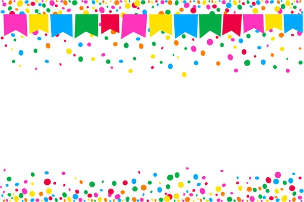 Fondo Horizontal Banderas Coloridas Fiesta Junina Parte Superior Del Espacio — Vector de stock