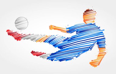 Futbol oyuncusu topa atlama