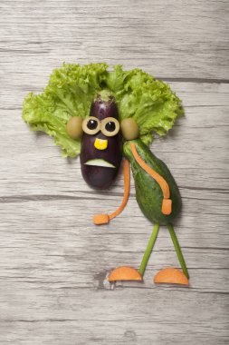 Gıda maddeleri ile bir çocuk yapma Yaratıcı yolu