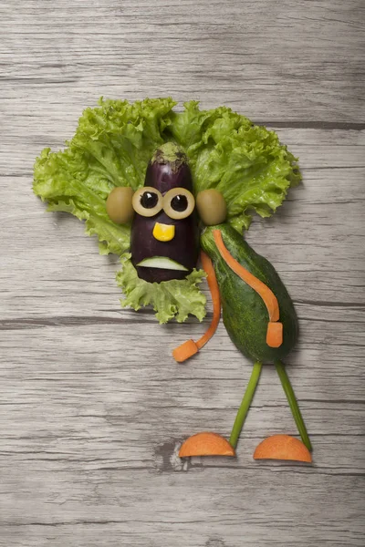 Vegetable Granddad Made Vegetables Board — Stock Photo, Image