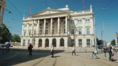 Wroclaw, Polonya, Mayıs 2018: Wroclaw Opera en büyük ve en önemli Opera Polonya biridir. Açık güneşli bir gün