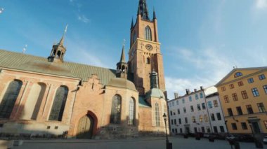 Eğimli atış: bir metal spire Stockholm - Riddarholmen Kilisesi ile ünlü kilise.