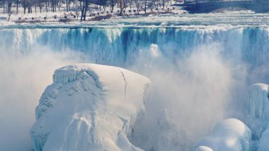 Fantastically beautiful Niagara Falls in winter clipart