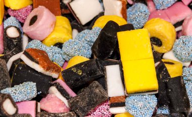 Renkli şeker şeker tatlı karışımı