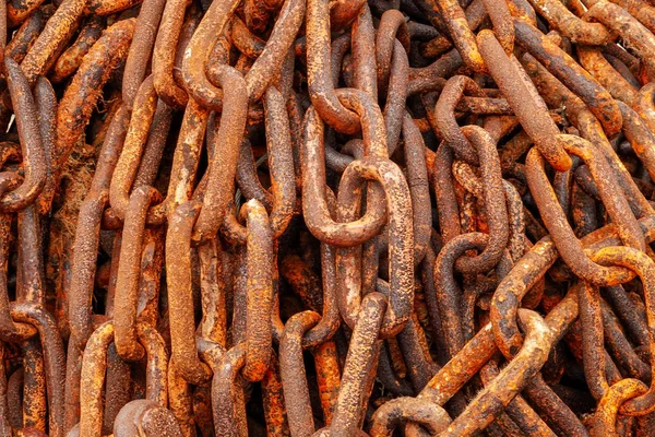 Rusty old ships anchor chains — Stock Photo, Image