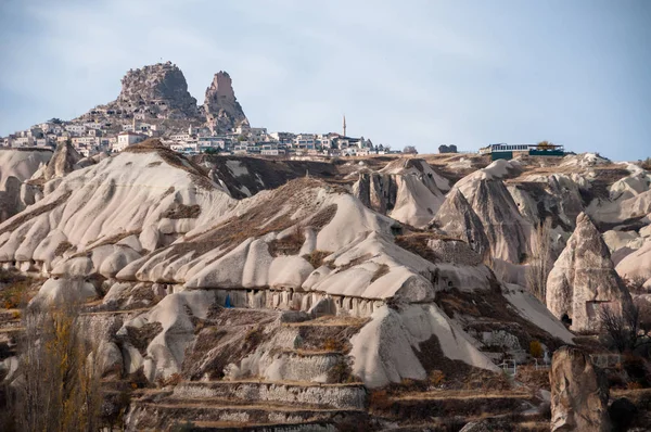 Widok na niepowtarzalny krajobraz Kapadocji Turcja — Zdjęcie stockowe