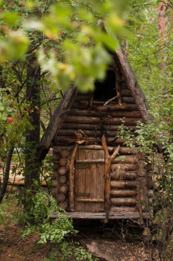 Parkta Baba Yaga'nın masalsı evi