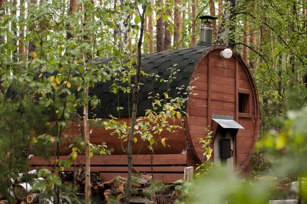 Baño ruso en la naturaleza en el bosque —  Fotos de Stock