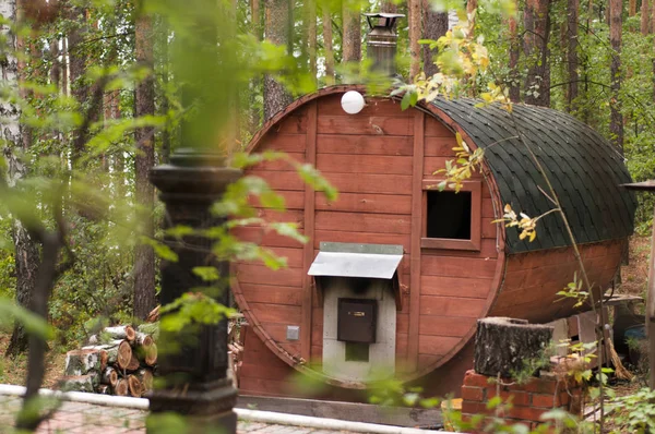 Baño ruso en la naturaleza en el bosque — Foto de Stock