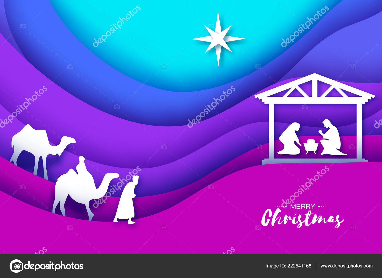 Birth Christ Baby Jesus Manger Holy Family Magi Three Wise Vector Image By C Mash3r Vector Stock 222541168