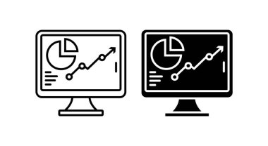 Bilgisayar ekranı simgesinde mali analiz