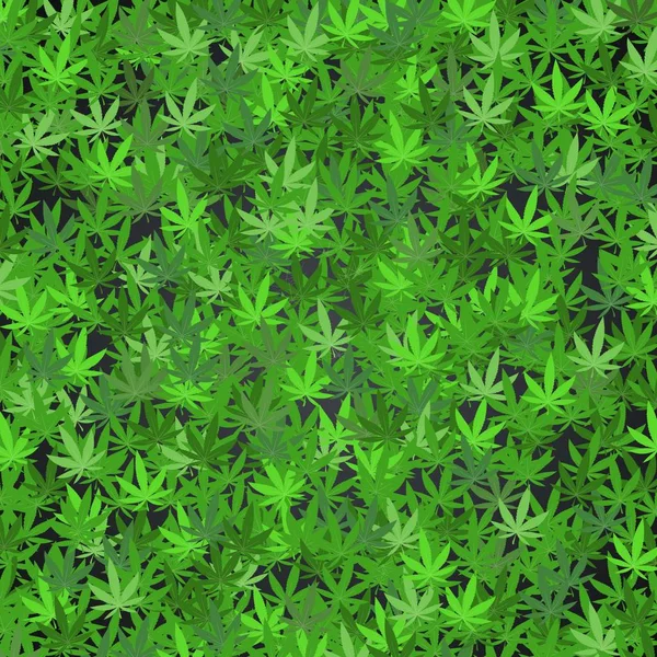 Modèle Fond Feuilles Cannabis Différentes Couleurs Vertes — Image vectorielle