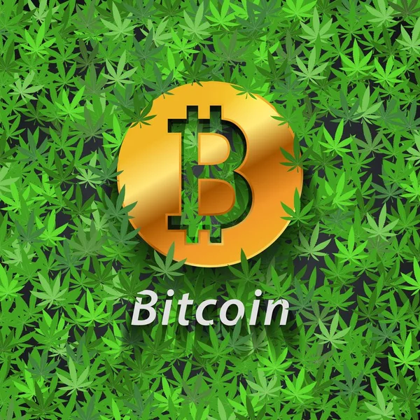 Cannabis New Bitcoin — Stock Vector