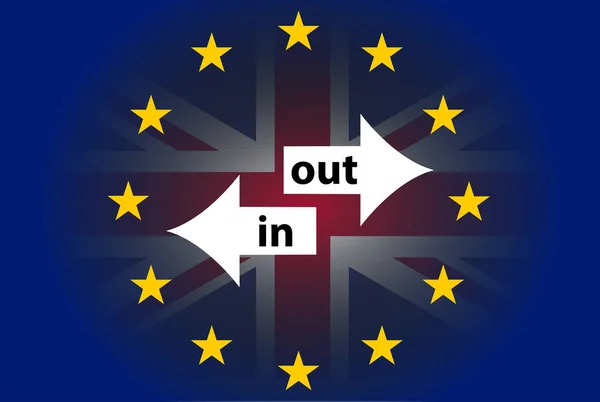 Brexit Arkaplan Şablonu Birleşik Krallık Avrupa Birliği Nden Ayrılması Veya — Stok Vektör
