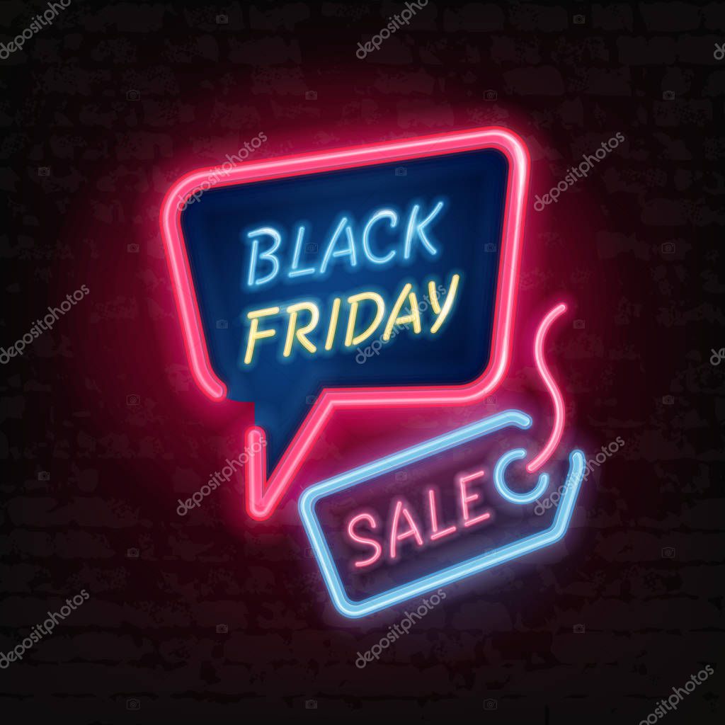 Black friday sale banner, vector illustration