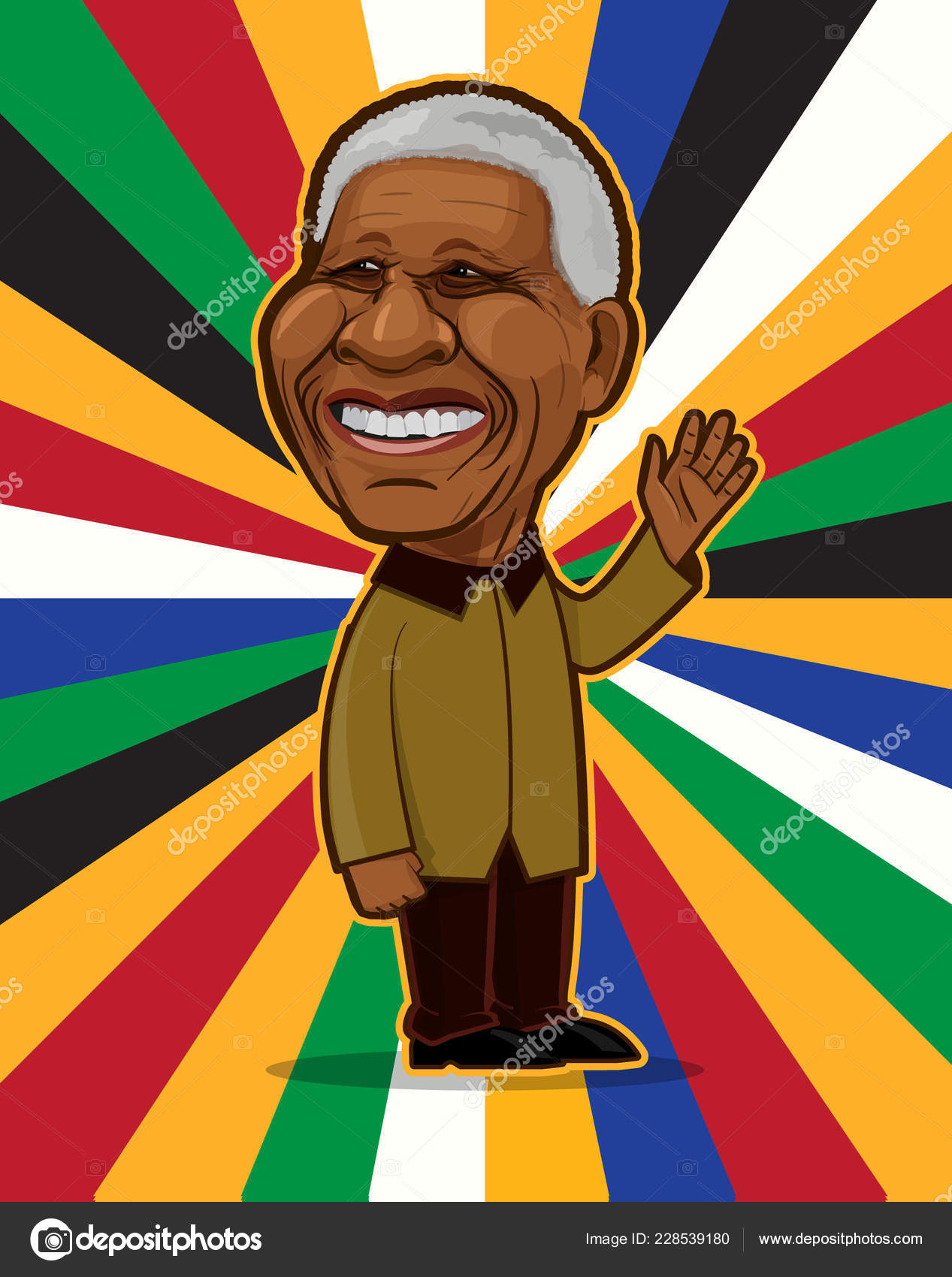 Colorful Vector Illustration Nelson Mandela Vector Image By C Mollicart Vector Stock Colorful Vector Illustration Nelson Mandela Vector Image By C Mollicart Vector Stock