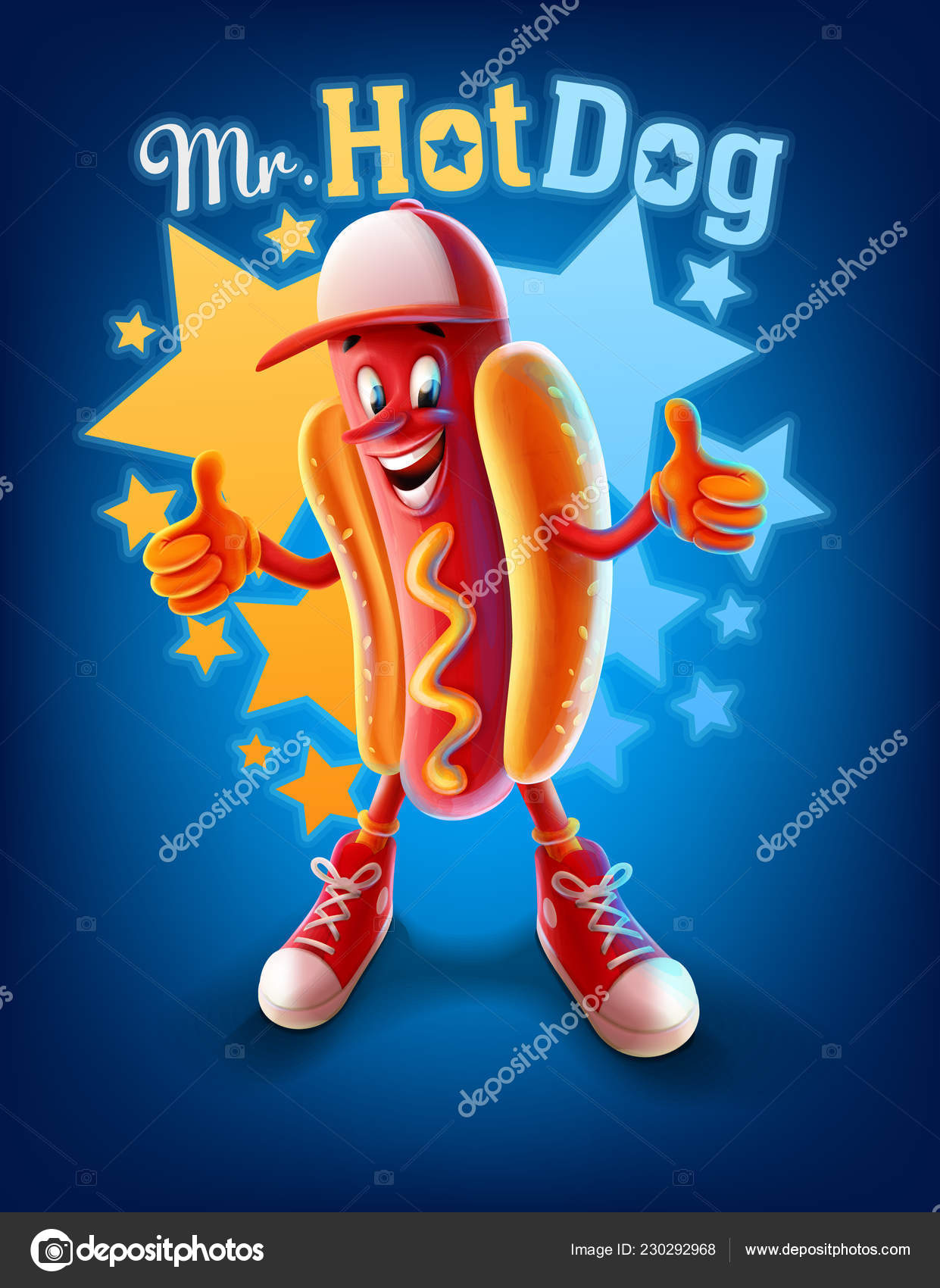 Colorful Vector Illustration Fast Food Logo Hot Dog Cartoon Character Stock Vector Image by ©mollicart #230292968 Colorful Vector Illustration Fast Food Logo Hot Dog Cartoon Character Stock Vector Image by ©mollicart #230292968