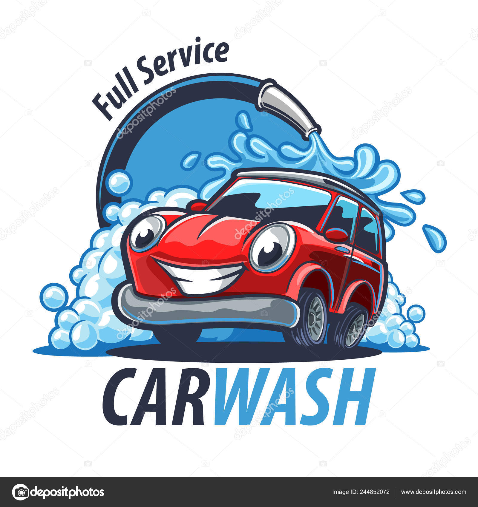 Vector Illustration Cartoon Automobile Lettering Car Wash Stock Vector by  ©mollicart 244852072