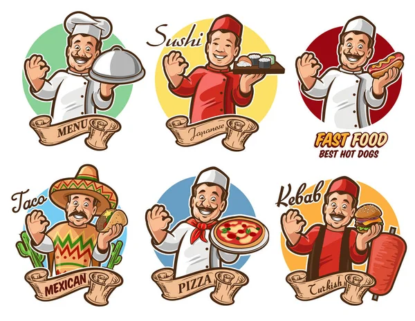 Menú sabroso chef — Vector de stock