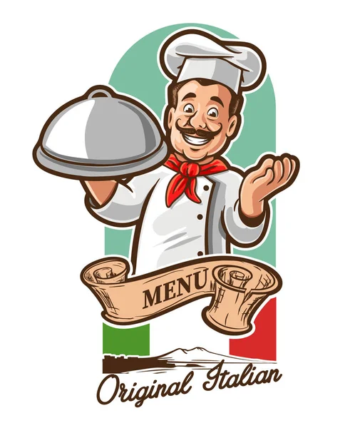 Menú sabroso chef — Vector de stock