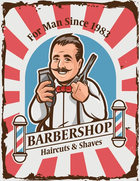 Barber shop banner — Stock Vector