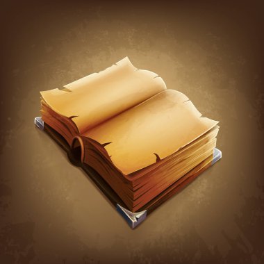 açık renkli eski açık kitap