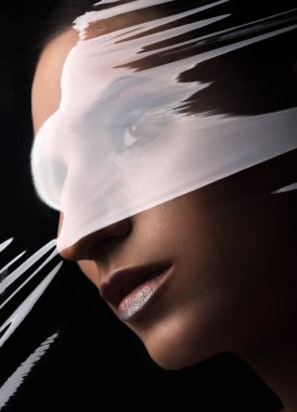 Güzel bir kızın portresi.