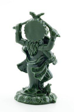 Beyaz adam üzerinde fil Ganesha yaldızlı figürü