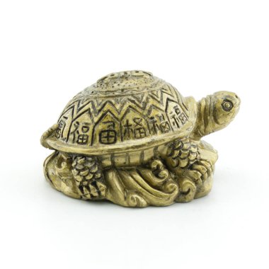 Beyaz arka plan üzerinde izole altın kaplumbağalar