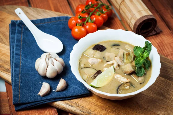 Vegetable Soup Chicken Thai Cuisin — Stock Photo, Image