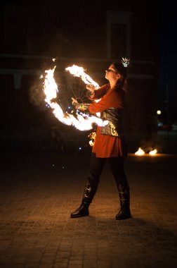 Nizhny Novgorod, Rusya-20 Nisan 2019: piroteknik festivali 