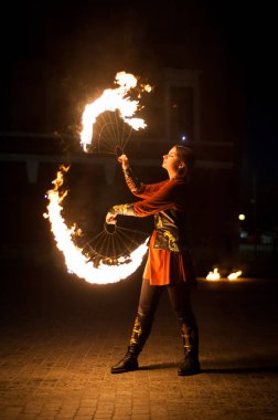 Nizhny Novgorod, Rusya-20 Nisan 2019: piroteknik festivali 