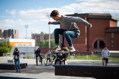 Nizhny Novgorod, Rusya-19 Mayıs 2019: ekstrem sporlar festivali