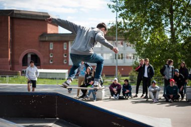 Nizhny Novgorod, Rusya-19 Mayıs 2019: ekstrem sporlar festivali