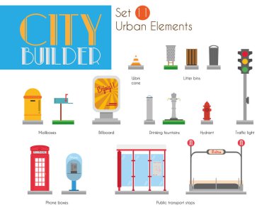 Şehir Builder Set 11: Kentsel öğeleri
