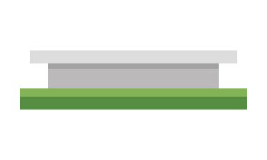 Sevimli çizgi vektör çizim bir taş tezgah