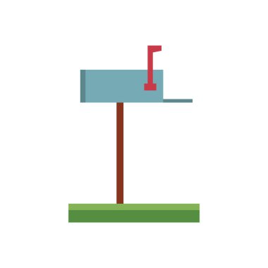 Sevimli çizgi vektör çizim bir posta kutusu