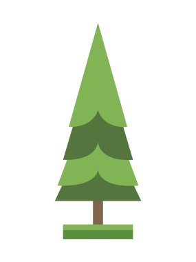 Sevimli çizgi vektör çizim bir ağaç