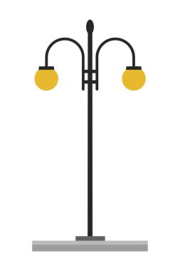 Bozuk bir sokak lambam sevimli çizgi vektör çizim