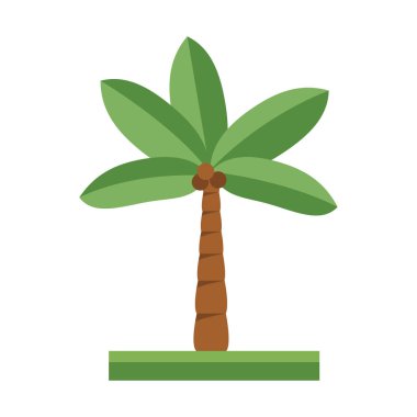 Sevimli çizgi vektör çizim bir ağaç