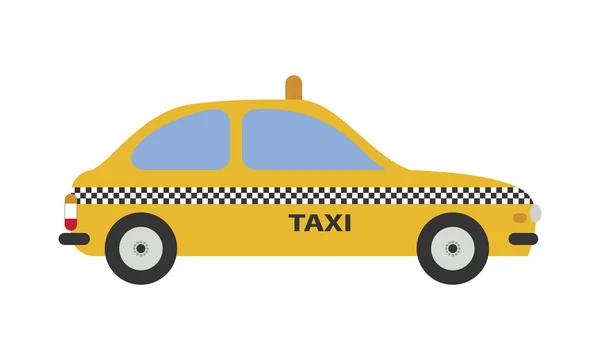 Cute Cartoon Vector Illustration Taxi Cab — Stock Vector