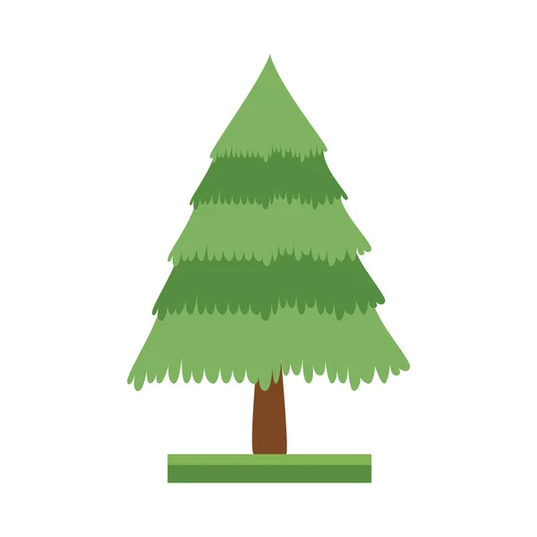 Söta Tecknade Vektorillustration Ett Träd — Stock vektor