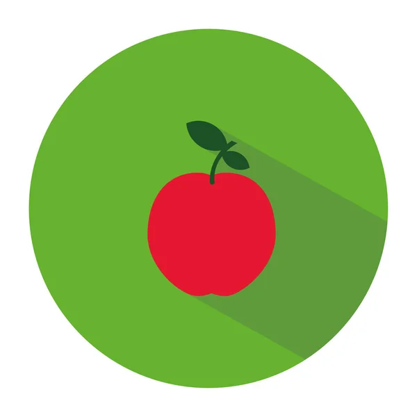 Ikon Apel Dengan Gaya Datar Ilustrasi Vektor - Stok Vektor