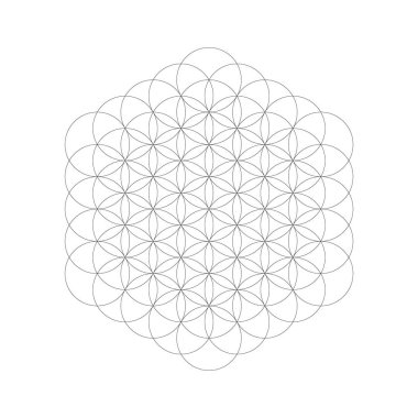 Geometrik şekil. Kutsal Geometri Flower of Life öğesi. Vektör çizim